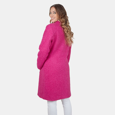 Abrigo teddy de mujer , Fucsia Abrigo teddy de mujer , Fucsia